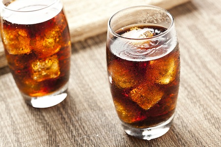 Refreshing Brown Soda with Ice