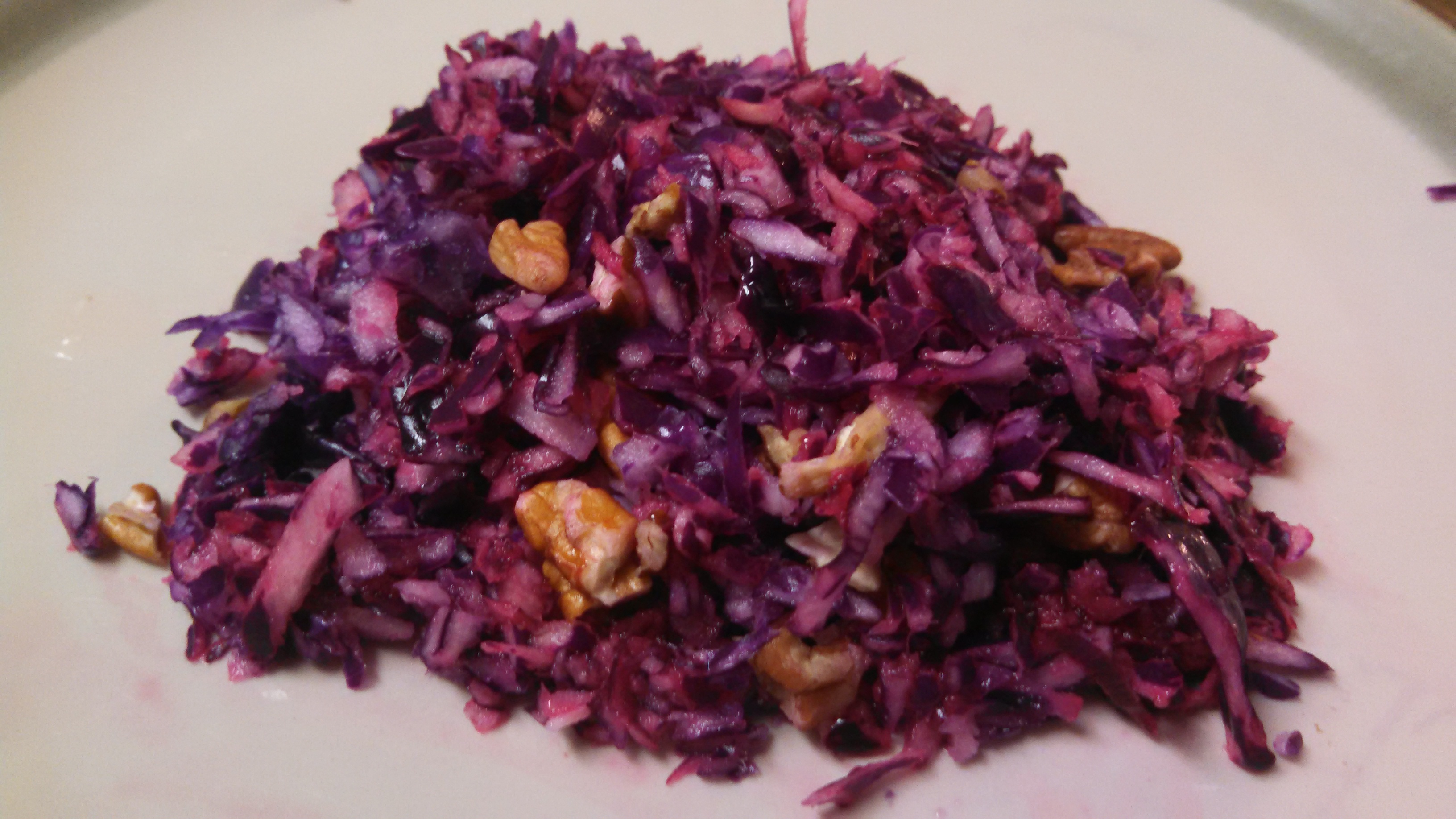 Red Cabbage Slaw with Pecans